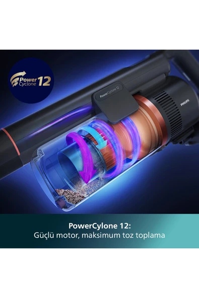 Philips En hızlı ,  25,2 V, Aqua Plus 8000 Serisi Kablosuz Dikey Süpürge 0,6 Litre , LED BAŞLIK - 6