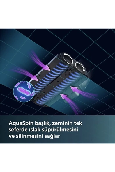 Philips AquaTrio Islak & Kuru Temizlik Kablosuz Premium Dikey Süpürge - Kendi Kendini Temizleme Özelliği - 6