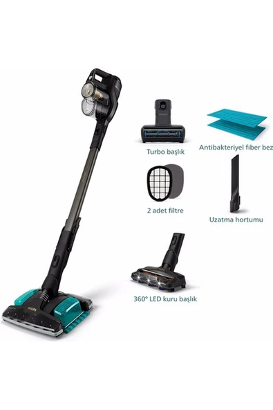 Philips Aqua Plus Kablosuz Elektrikli Süpürge + Perfectcare 8000 Serisi Buhar Kazanlı Ütü - 2