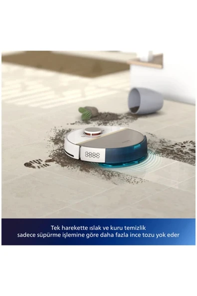 Philips Homerun 7000 Serisi 3'ü 1 Arada 5000Pa Ultra Yüksek Emiş Gücü Robot Süpürge+Mop - 3