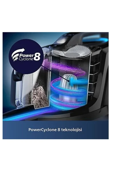 Philips Marathon 900 W Toz Torbasız Süpürge+PHILIPS Azur Buharlı Ütü HEDİYE - 5