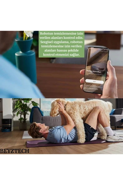 Philips Ultra Güçlü Emiş Gücü Titreşimli Mop 360 Lazer Navigasyon Küçük Engel Algılama Teknolojisi - 6