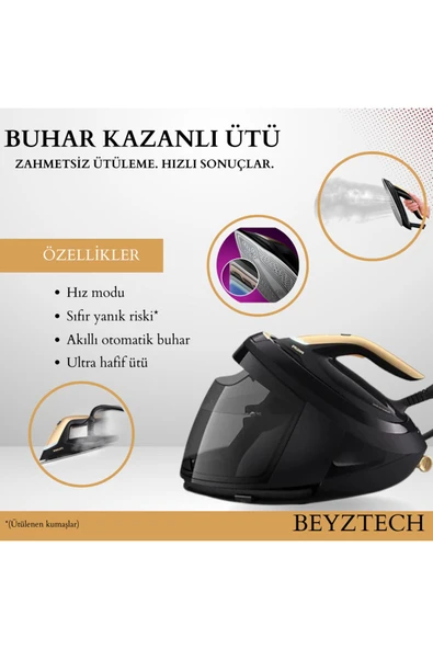 Philips SteamGlide Taban OptimalTEMP Teknolojisi Sıfır Yanma Riski Hareket Sensörü Otomatik Buhar