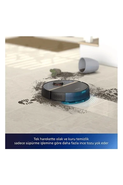Philips Phılıps 7000 Serisi Islak Kuru Aqua Robot Süpürge 5000PA Emiş Gücü Siyah - 4