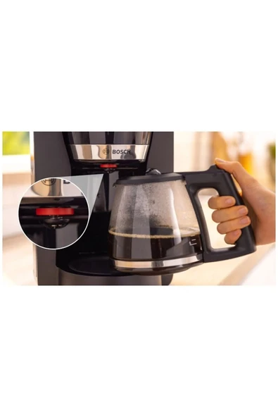 Bosch filtre kahve makinesi ComfortLine , Aroma+, aroma korumalı cam sürahi, 1,25 l, 10 – 15 fincan - 4