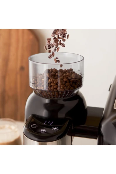Karaca Kahve Öğütücülü, Süt Köpürtücülü, Espresso, Latte, Cappuccino, Americano Makinesi, 1.4L - 5