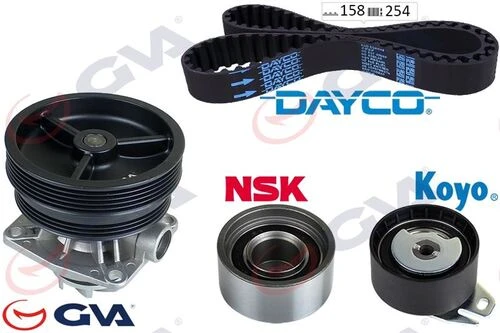 GVA 59WPK2140D Devirdaimlı Eksantrik Gergi Kiti 158x254 Brava 95-01- Doblo 01-palio-albea 96-marea 97-02 1.6 71736715 ürün görseli 1