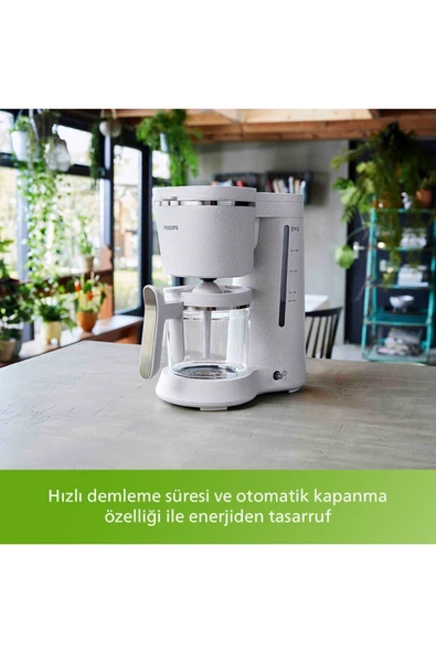 Philips Çevre Dostu Mutfak 5000 Serisi Filtre Kahve Makinesi, 1.2L Kapasite, Krem, HD5120/00 - 3