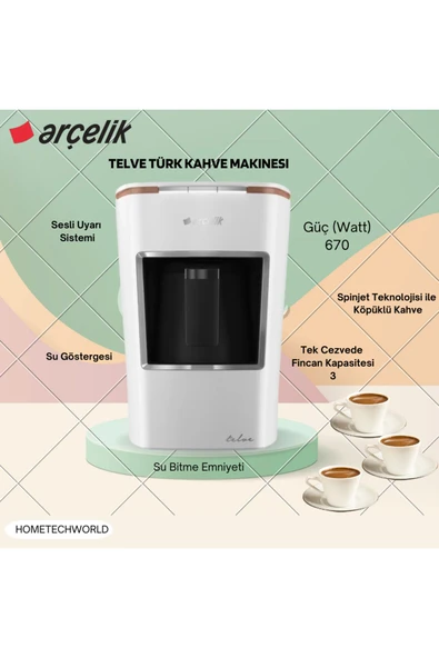 Arçelik Telve Beyaz Türk Kahve Makinesi