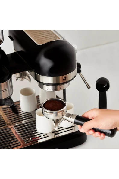 Karaca Kahve Öğütücülü, Süt Köpürtücülü, Espresso, Latte, Cappuccino, Americano Makinesi, 1.4L - 3