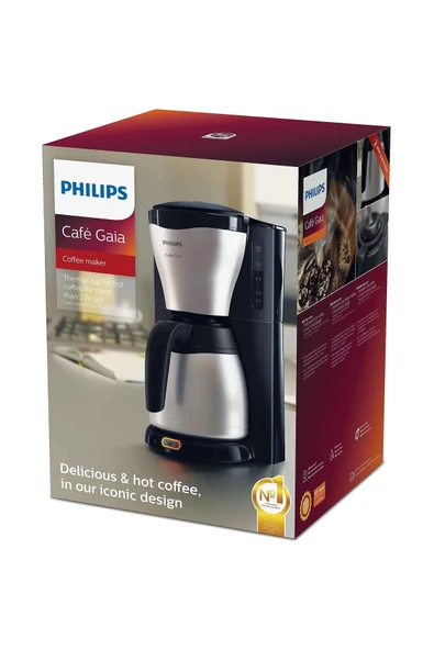 Philips 20 Cafe Gaia Filtre Kahve Makinesi Gri - 4