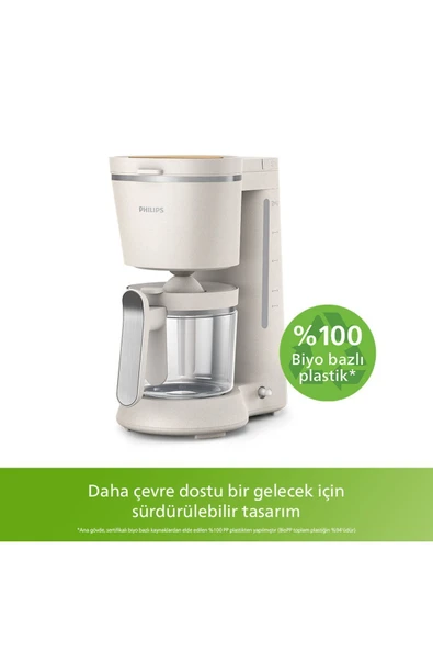 Philips Çevre Dostu Mutfak 5000 Serisi Filtre Kahve Makinesi, 1.2L Kapasite, Krem, HD5120/00 - 2