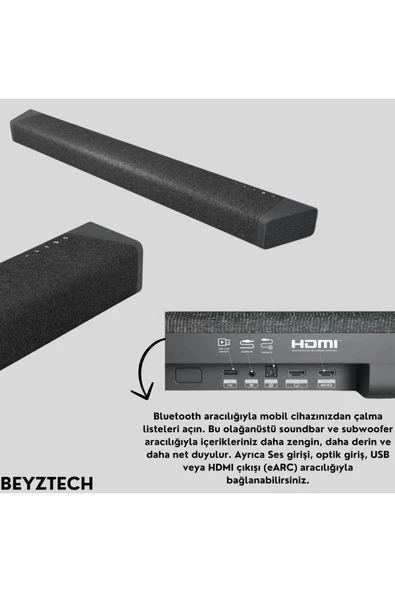Philips Premium 5.1.2CH Kablosuz Subwoofer DTS Virtual:X Dolby Atmos Sinematik Ses 2 Dahili Tweeter - 3