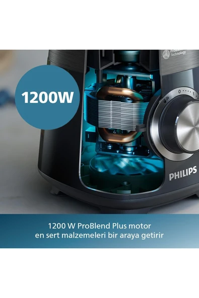 Philips 5000 Serisi Blender,  ProBlend Plus Motor, 2 Litre Cam Hazne, 3 Hız ve Darbe Özelliği - 3