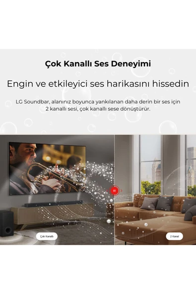 LG Premium 810W 15 Kanallı Çevreleyici Subwoofer ve 5'li Yukarı Ses Veren Hoparlör Dolby Atmos DTS:X - 5