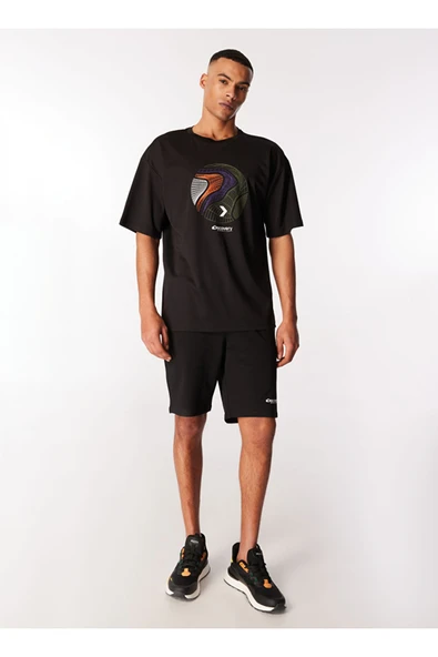 Discovery Expedition Siyah Erkek Bisiklet Yaka Loose Fit Baskılı T-Shirt D4SM-TST3275 Beden: M - 3