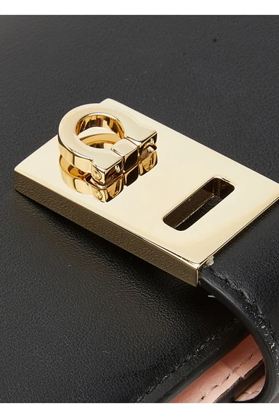 Ferragamo Siyah Kadın Deri Cüzdan - 5
