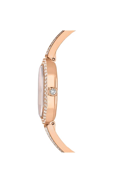 Swarovski Dextera Bangle Saat, Isviçre Üretimi, Metal Bileklik, Rose Altın Tonu, Pembe Altın Rengi Yüzey - 6