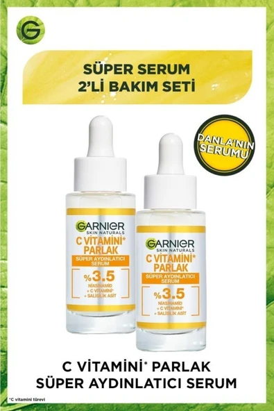 Garnier C Vitamini Parlak Süper Aydınlatıcı Serum 30 Ml 2'li Set