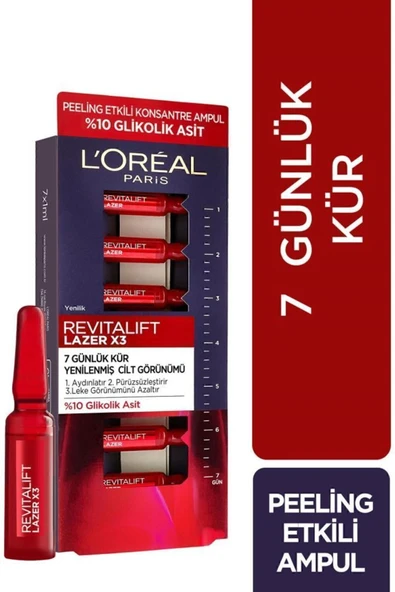 L'Oreal Paris Revıtalıft Lazer 7 Günlük Kür Peeling Etkili Ampul