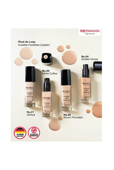 Rival De Loop Doğal Kapatıcı Fondöten Invisible No:03 Brown Porcelain 30 ml - 2