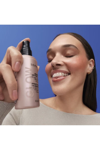 SEPHORA GLOW Makyaj Sabitleme Spreyi – Parlak, Kalıcı, Akmaz 80 ml - 2