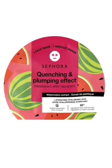 SEPHORA COLLECTION Fruit & Plant + Hyalurinc Acid Mask - Watermelon - Nemlendirme & Dolgunlaştırma K