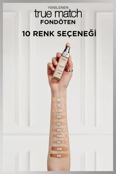 L'Oreal Paris Ciltlerin Dokusunu Pürüzsüzleştiren Doğal Bitişli Hafif Dokulu Fondöten 3C Soğuk Alt Ton - 6
