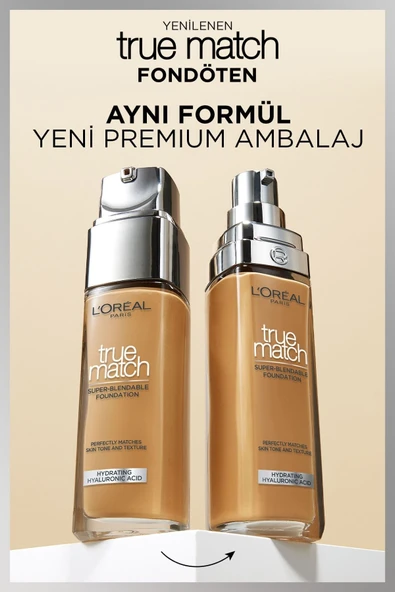 L'Oreal Paris Ciltlerin Dokusunu Pürüzsüzleştiren Doğal Bitişli Hafif Dokulu Fondöten 3C Soğuk Alt Ton - 5