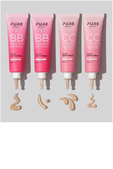 PURE BEAUTY CC Krem Spf50 Pa+++ Ivory paraben içermez 30 ml PR - 3