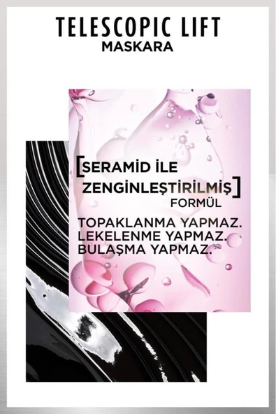 L'Oreal Paris Siyah Maskara 2'li Set Telescopic Lift - 5