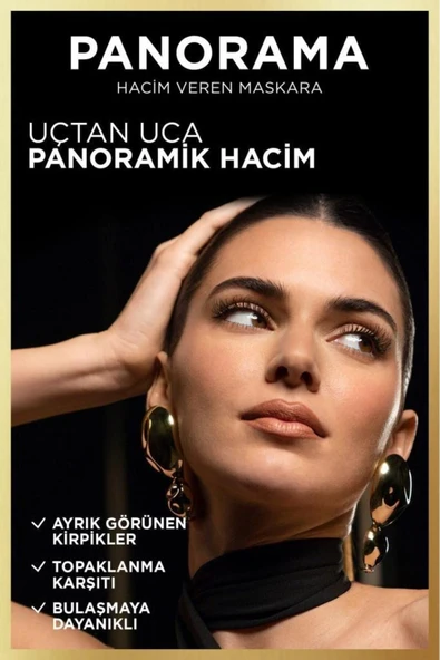 L'Oreal Paris PANORAMA VOLUMİZİNG MASCARA WİTH CURL & LİFT EFFECT BLACK DEMBA1723 - 4