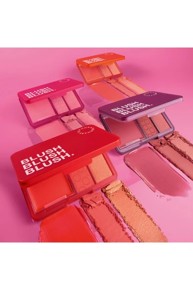SEPHORA Palette Blush Blush Blush - Üçlü Allık Paleti Aydınlık bir ışıltıya sahip krem allık (10 g) - 6