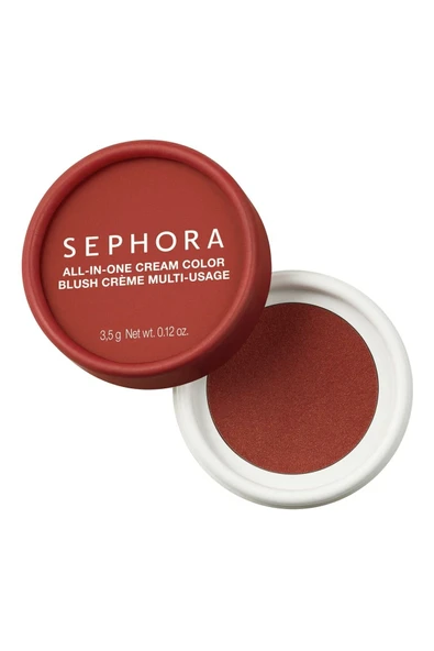 SEPHORA COLLECTION All-In-One Cream Color-Uzun Süre Kalıcı Yoğun Pigmentli Işıltılı&Parlak Bitişli Çok Amaçlı Allık3,5G