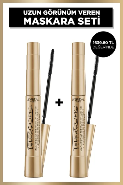L'Oreal Paris Telescopic Siyah Maskara 2'li Set L'Oreal Paris