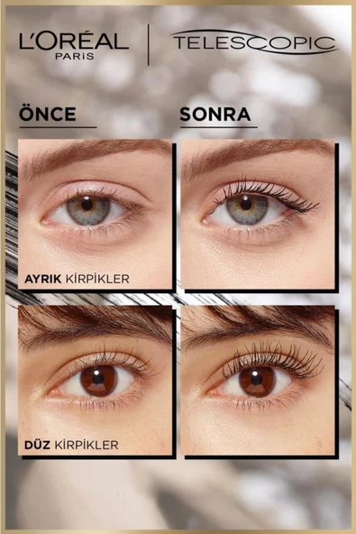 L'Oreal Paris Telescopic Gold Black Mascara & Infaillible 24h Fresh Wear Powder Foundation 40 Cashmere - 3