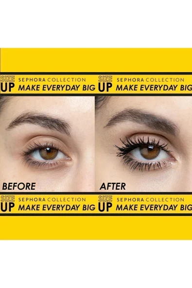 SEPHORA Size Up Maskara Ekstra Büyük Hacimli Kirpikler Anında Ekstra Hacim Veren Maskara (14 Ml) - 3