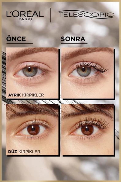 L'Oreal Paris Telescopic Maskara & Revitalift Filler Aydınlatıcı Göz Serumu 2 li Set - 3