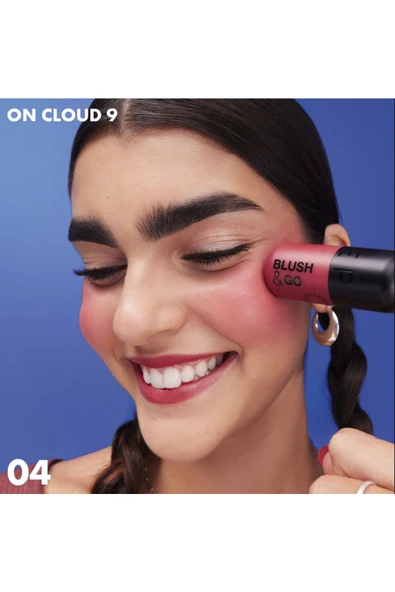 SEPHORA Blush & Go Mat Bitişli Likit Allık Ultra ince sıvı doku yoğun Pigmentasyon'u sünger aAplikatörü 7 ml - 5