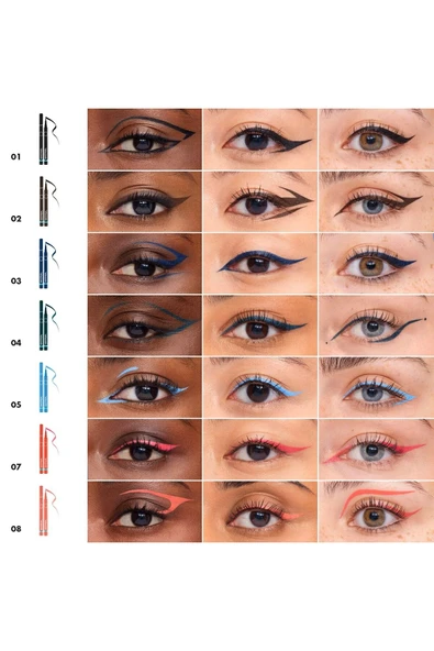 SEPHORA COLLECTION 12H Intense Ink Felt Liner Classic Line-Uzun Süre Kalıcı Yoğun Pigmentli Mat Bitişli Eyeliner 1G - 2