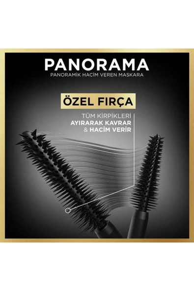 L'Oreal Paris 3 Adet Loreal Paris Panorama Siyah Maskara ve ROSIE Pamuk - 6