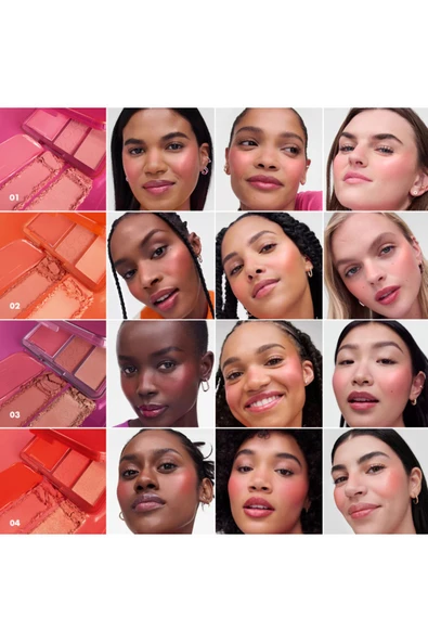SEPHORA Palette Blush Blush Blush - Üçlü Allık Paleti Aydınlık bir ışıltıya sahip krem allık (10 g) - 2