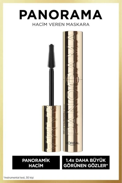 L'Oreal Paris PANORAMA VOLUMİZİNG MASCARA WİTH CURL & LİFT EFFECT BLACK DEMBA1723 - 1