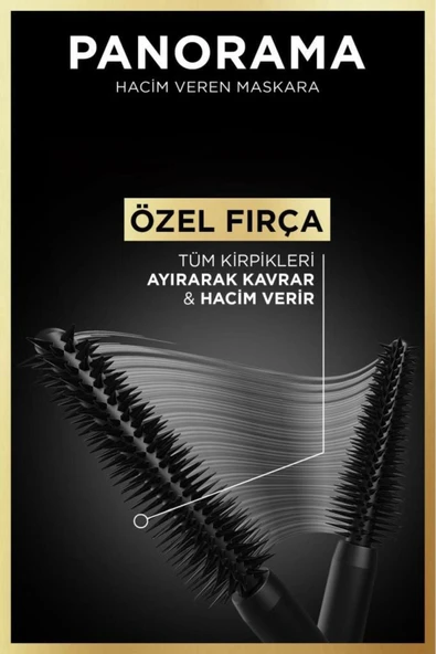 L'Oreal Paris PANORAMA VOLUMİZİNG MASCARA WİTH CURL & LİFT EFFECT BLACK DEMBA1723 - 5