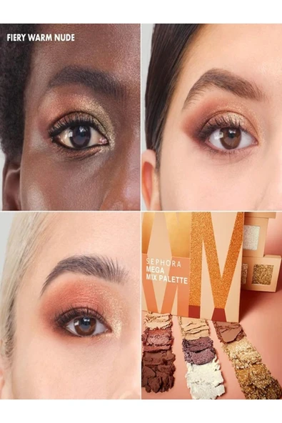 SEPHORA COLLECTION Mega Mix Palette-Yoğun Pigmenyli Uzun Süre Kalıcı Mat&Işıltılı&Parlak Bitişli Göz Far Paleti 8G - 3