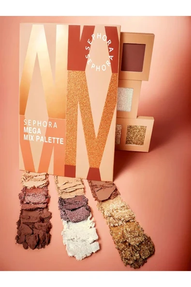 SEPHORA COLLECTION Mega Mix Palette-Yoğun Pigmenyli Uzun Süre Kalıcı Mat&Işıltılı&Parlak Bitişli Göz Far Paleti 8G - 4