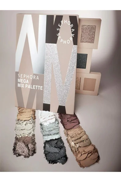 SEPHORA COLLECTION Mega Mix Palette-Yoğun Pigmenyli Uzun Süre Kalıcı Mat&Işıltılı&Parlak Bitişli Göz Far Paleti 8G - 3