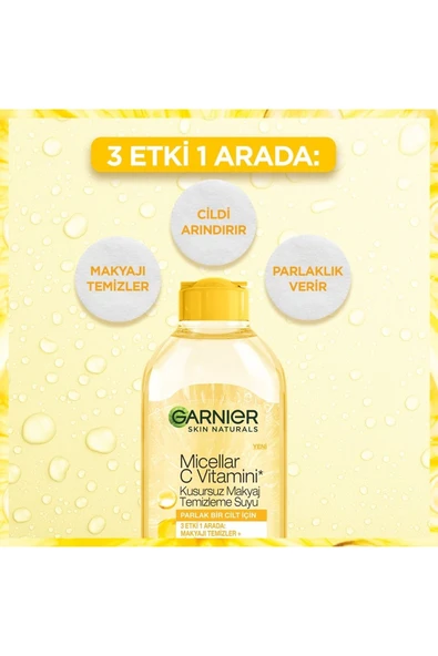 Garnier Micellar C Vitamini Kusursuz Makyaj Temizleme Suyu 400ml - 3