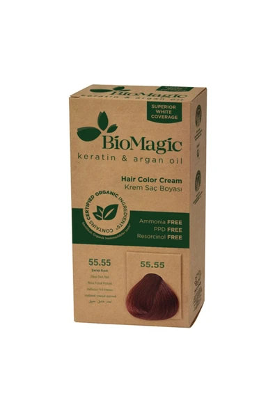 BIOMAGIC Şarap Kızılı Saç Boyası 55.55