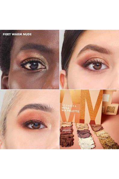 SEPHORA COLLECTION Mega Mix Palette-Yoğun Pigmentli Mat&Simli&Metalik Bitişli Göz Far Paleti 7,92G - 2